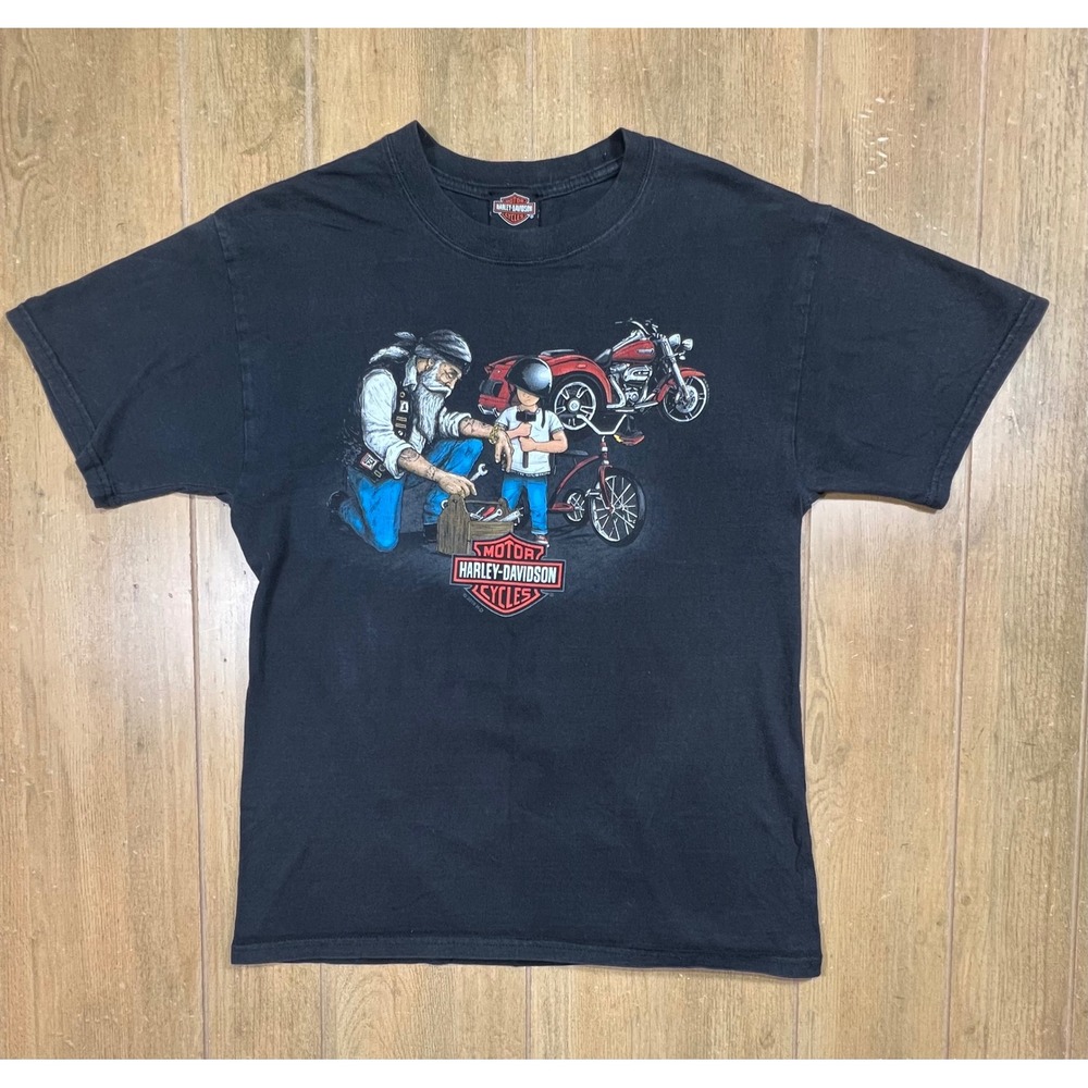 Harley-Davidson Manns Columbus IN Graphic T-Shirt Mens Medium Black 2019